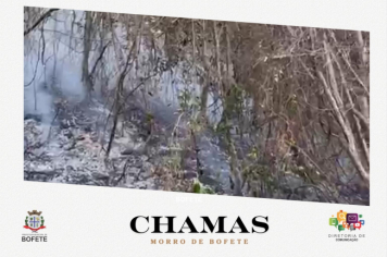 Foto relacionada - Morro de Bofete sofre com incêndio de grandes proporções 