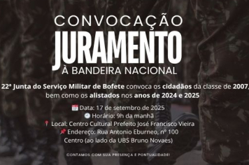 Convocação - Juramento à Bandeira Nacional