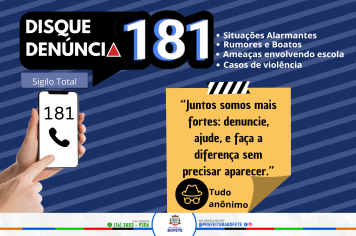 Disque Denúncia 181 – Sua Identidade é Preservada! 