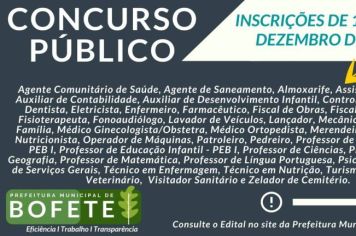 EDITAL DE ABERTURA PARA O CONCURSO PÚBLICO Nº 01/2022