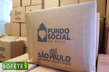 O Fundo Social recebeu mais 450 cestas básicas do Governo do Estado