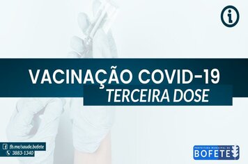 CRONOGRAMA DE VACINAÇÃO - COVID-19 (TERCEIRA DOSE) - Profissionais de Saúde
