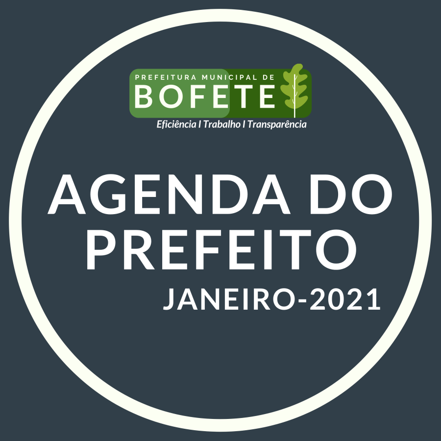 Agenda do Prefeito - JANEIRO 2021