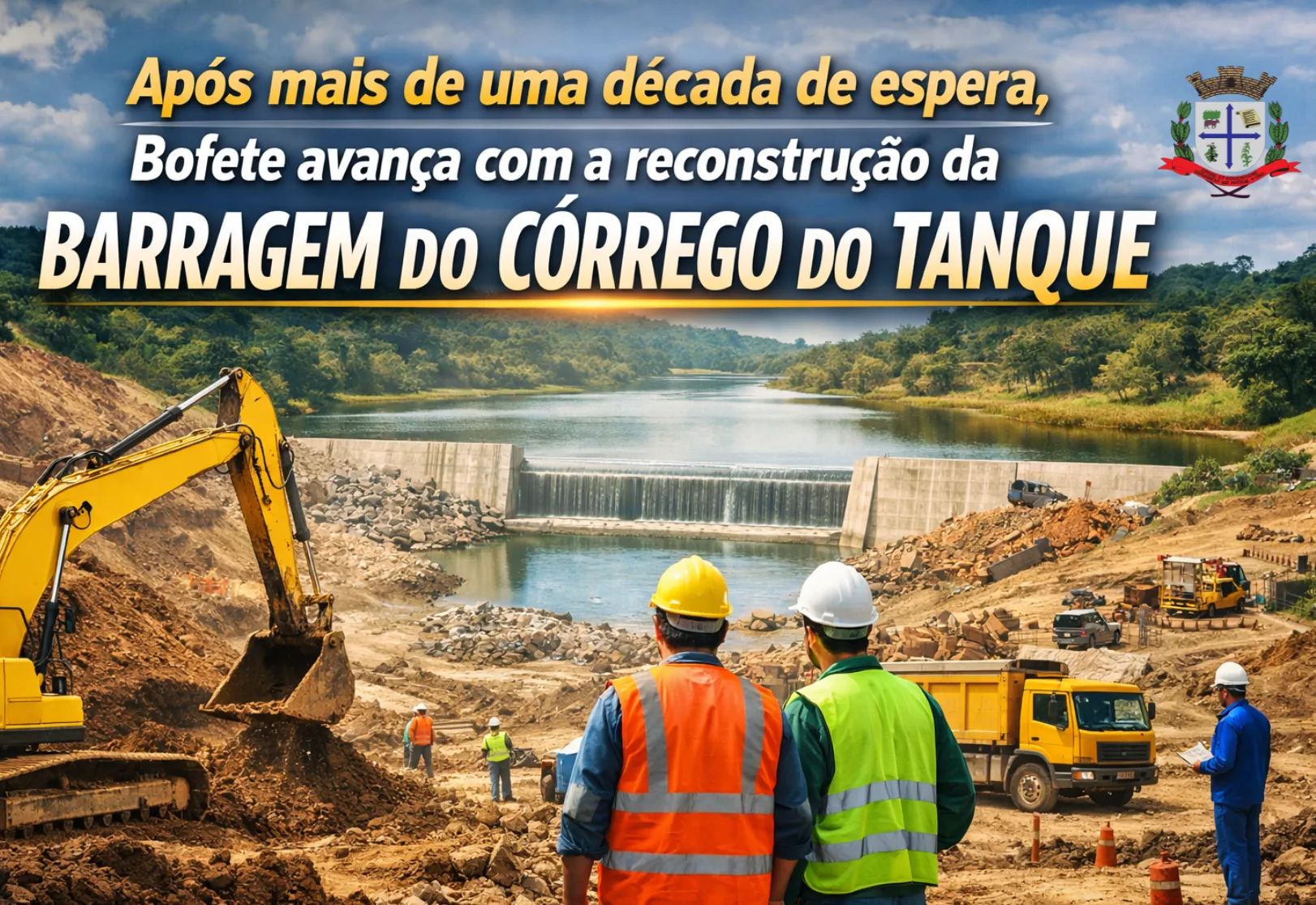 Bofete avança com a reconstrução da Barragem do Córrego do Tanque