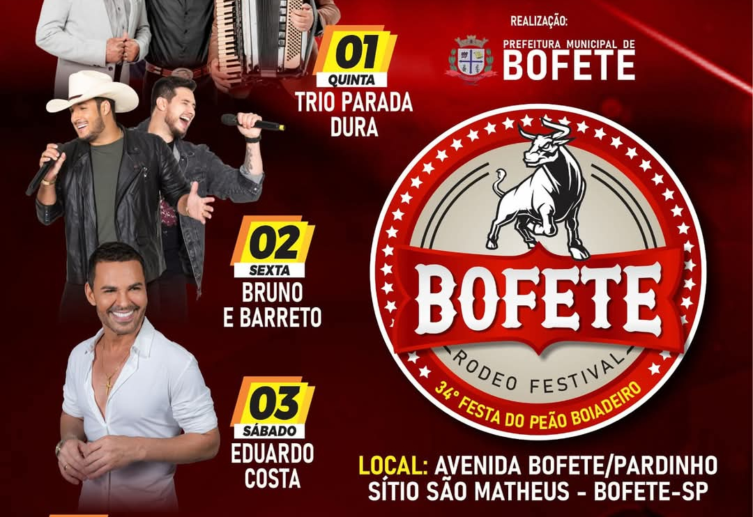 34º Festival do Peão de Boiadeiro de Bofete!
