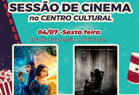CINE PIPOCA NO CENTRO CULTURAL – 04 DE JULHO